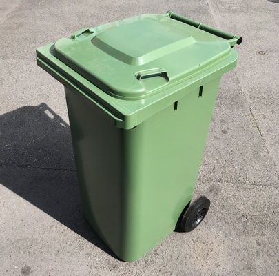 Almi Praha - Popelnice - nádoba na odpad PH 240 l na kolečkách, zelená