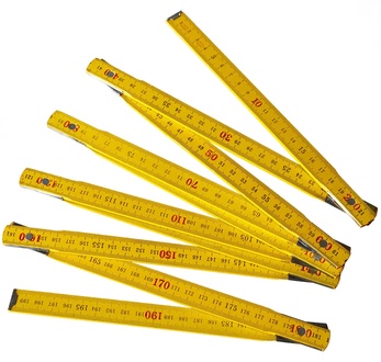 Almi - Metr skládacící dřevěný 2m/10 žlutý