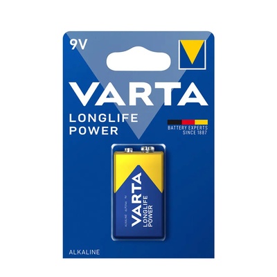 Almi Praha - VARTA baterie 9 V, 6LR61 alkalická, Longlife Power