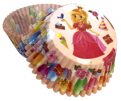 Almi - Formičky na muffiny a cupcakes 50ks s motivem princezny